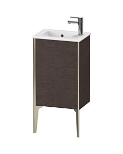 Duravit XViu vanity unit XV4480RB172 41x29x59.4cm, standing, matt champagne, stop on the right, brushed dark oak