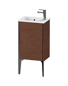Duravit XViu vanity unit XV4480RB213 41x29x59.4cm, standing, matt black, stop on the right, American walnut