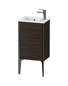 Duravit XViu vanity unit XV4480RB269 41x29x59.4cm, standing, matt black, stop on the right, brushed walnut