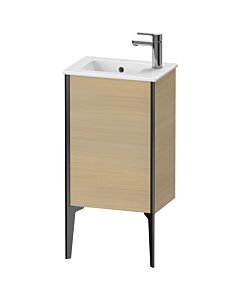 Duravit Meuble sous-vasque XViu XV4480RB271 41x29x59,4cm, debout, noir mat, butée à droite, chêne méditerranéen