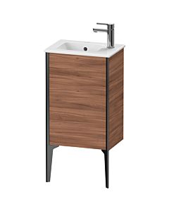 Duravit XViu Waschtisch-Unterschrank XV4480RB279 41x29x59,4cm, stehend, schwarz matt, Anschlag rechts, nussbaum natur