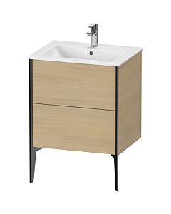 Duravit XViu vanity unit XV44810B271 61 x 59.4 x 48 cm, Mediterranean oak, 2 pull-outs, standing, matt black