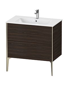 Duravit XViu Waschtisch-Unterschrank XV44820B169 81 x 59,4 x 48 cm, nussbaum gebürstet, 2 Auszüge, stehend, champagner matt