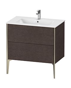Duravit XViu vanity unit XV44820B172 81 x 59.4 x 48 cm, brushed dark oak, 2 pull-outs, standing, matt champagne