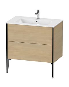 Duravit XViu vanity unit XV44820B271 81 x 59.4 x 48 cm, Mediterranean oak, 2 pull-outs, standing, matt black