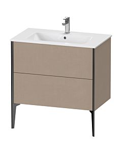 Duravit XViu vanity unit XV44820B275 81 x 59.4 x 48 cm, linen, 2 pull-outs, standing, matt black