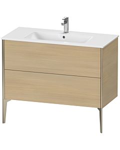 Duravit Meuble sous-vasque XViu XV44830B171 101 x 59,4 x 48 cm, chêne méditerranéen, 2 coulissants, debout, champagne mat