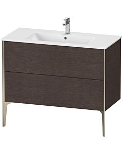 Duravit XViu Waschtisch-Unterschrank XV44830B172 101 x 59,4 x 48 cm, eiche dunkel gebürstet, 2 Auszüge, stehend, champagner matt