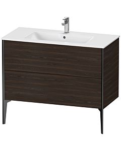 Duravit XViu Waschtisch-Unterschrank XV44830B269 101 x 59,4 x 48 cm, nussbaum gebürstet, 2 Auszüge, stehend, schwarz matt
