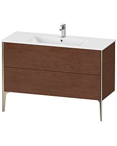 Duravit XViu Waschtisch-Unterschrank XV44840B113 121 x 59,4 x 48 cm, amerikanischer nussbaum, 2 Auszüge, stehend, champagner matt