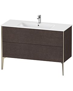 Duravit XViu Waschtisch-Unterschrank XV44840B172 121 x 59,4 x 48 cm, eiche dunkel gebürstet, 2 Auszüge, stehend, champagner matt