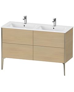 Duravit XViu vanity unit XV44850B171 128x48x59.4cm, 4 pull-outs, standing, matt champagne, mediterranean oak