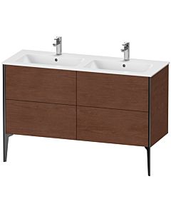 Duravit XViu vanity unit XV44850B213 128x48x59.4cm, 4 pull-outs, standing, matt black, American walnut
