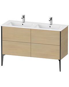 Duravit XViu vanity unit XV44850B271 128x48x59.4cm, 4 pull-outs, standing, matt black, Mediterranean oak