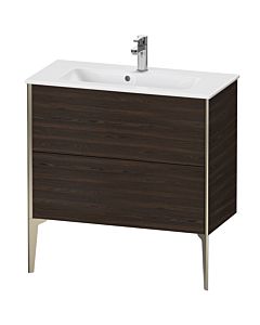 Duravit XViu Waschtisch-Unterschrank XV44890B169 81 x 59,4 x 39 cm, nussbaum gebürstet, 2 Auszüge, stehend, champagner matt