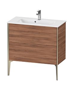 Duravit XViu Waschtisch-Unterschrank XV44890B179 81 x 59,4 x 39 cm, nussbaum natur, 2 Auszüge, stehend, champagner matt