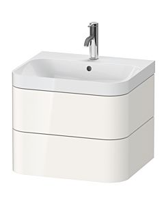 Duravit Happy D.2 Plus vanity washbasin HP4345O2222 57.5 x 49 cm, 2000 tap hole, white high gloss, 2 drawers