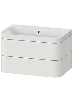 Duravit vasque à poser Happy D.2 Plus HP4347N3939 77,5 x 49 cm, sans trou pour robinetterie, nordic blanc , 2 tiroirs
