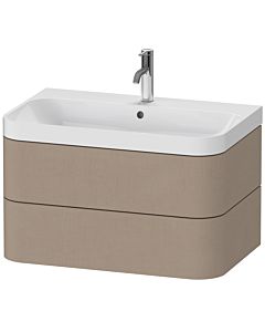Duravit vasque à poser Happy D.2 Plus HP4347O7575 77,5 x 49 cm, trou pour robinetterie 2000 , lin, 2 tiroirs