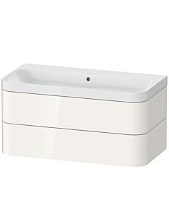 Duravit vasque à poser Happy D.2 Plus HP4348N2222 97,5 x 49 cm, sans trou pour robinetterie, blanc brillant, 2 tiroirs