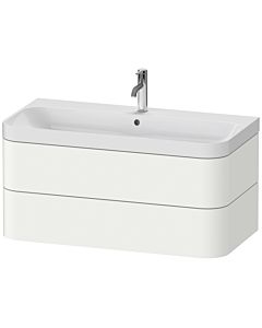 Duravit Happy D.2 Plus vanity washbasin HP4348O3636 97.5 x 49 cm, 2000 tap hole, white satin finish, 2 drawers