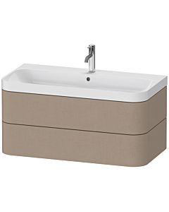 Duravit vasque à poser Happy D.2 Plus HP4348O7575 97,5 x 49 cm, trou pour robinetterie 2000 , lin, 2 tiroirs