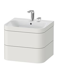 Duravit Happy D.2 Plus meuble sous-lavabo HP4635E3939 57,5 x 49 cm, 2 trous pour robinetterie, nordic blanc , 2 tiroirs