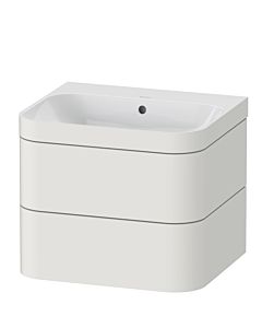 Duravit Happy D.2 Plus meuble sous vasque HP4635N3939 57,5 x 49 cm, sans trou pour robinetterie, nordic blanc , 2 tiroirs
