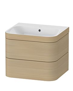 Duravit Happy D.2 Plus Möbelwaschtisch-Unterschrank HP4635N7171 57,5 x 49 cm, ohne Hahnloch, mediterrane Eiche, 2 Schubkästen