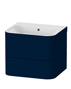 Duravit Happy D.2 Plus vanity unit HP4635N9898 57.5 x 49 cm, without tap hole, midnight blue satin finish, 2 drawers