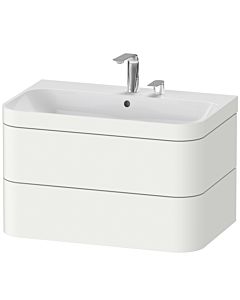 Duravit Happy D.2 Plus meuble sous vasque HP4637E3636 77,5 x 49 cm, 2 trous pour robinetterie, blanc , 2 tiroirs