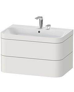 Duravit Happy D.2 Plus meuble sous vasque HP4637E3939 77,5 x 49 cm, 2 trous pour robinetterie, nordic blanc , 2 tiroirs