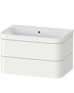 Duravit Happy D.2 Plus vanity unit HP4637N3636 77.5 x 49 cm, without tap hole, white satin finish, 2 drawers