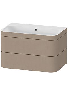 Duravit Happy D.2 Plus Möbelwaschtisch-Unterschrank HP4637N7575 77,5 x 49 cm, ohne Hahnloch, leinen, 2 Schubkästen