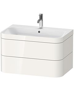 Duravit Happy D.2 Plus vanity unit HP4637O2222 77.5 x 49 cm, 2000 tap hole, white high gloss, 2 drawers