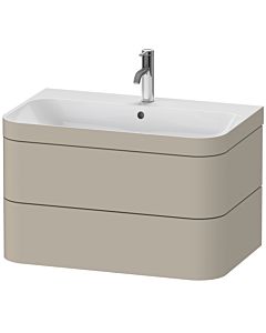 Duravit Happy D.2 Plus Möbelwaschtisch-Unterschrank HP4637O6060 77,5 x 49 cm, 1 Hahnloch, taupe seidenmatt, 2 Schubkästen