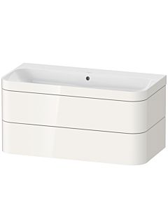 Duravit Happy D.2 Plus vanity unit HP4638N2222 97.5 x 49 cm, without tap hole, white high gloss, 2 drawers