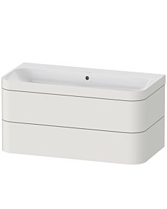 Duravit Happy D.2 Plus Möbelwaschtisch-Unterschrank HP4638N3939 97,5 x 49 cm, ohne Hahnloch, nordic weiß seidenmatt, 2 Schubkästen