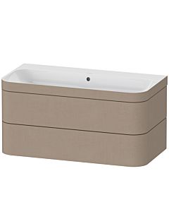 Duravit Happy D.2 Plus Möbelwaschtisch-Unterschrank HP4638N7575 97,5 x 49 cm, ohne Hahnloch, leinen, 2 Schubkästen