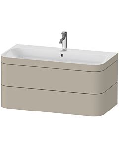 Duravit Happy D.2 Plus Möbelwaschtisch-Unterschrank HP4638O6060 97,5 x 49 cm, 1 Hahnloch, taupe seidenmatt, 2 Schubkästen