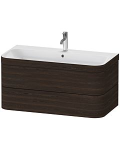 Duravit Happy D.2 Plus meuble sous-vasque HP4638O6969 97,5 x 49 cm, trou pour robinetterie 2000 , noyer brossé, 2 tiroirs