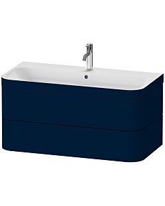 Duravit Happy D.2 Plus Möbelwaschtisch-Unterschrank HP4638O9898 97,5 x 49 cm, 1 Hahnloch, nachtblau seidenmatt, 2 Schubkästen