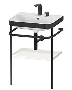 Duravit Happy D.2 Plus combinaison lavabo sur meuble HP4735E2222 57,5 x 49 cm, 2 trous pour robinetterie, blanc brillant, avec console en métal