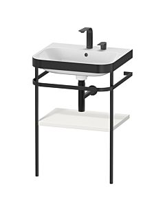 Duravit Happy D.2 Plus combinaison lavabo sur meuble HP4735E3939 57,5 x 49 cm, 2 trous pour robinetterie, nordic blanc , avec console en métal