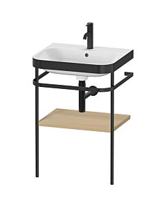 Duravit Happy D.2 Plus combinaison lavabo sur meuble HP4735O7171 57,5 x 49 cm, trou pour robinetterie 2000 , chêne méditerranéen, avec console en métal