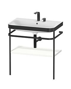 Duravit Happy D.2 Plus combinaison lavabo pour meuble HP4737E3636 77,5 x 49 cm, 2 trous pour robinetterie, blanc , avec console en métal