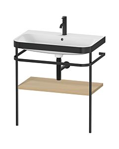 Duravit Happy D.2 Plus combinaison lavabo sur meuble HP4737O7171 77,5 x 49 cm, trou pour robinetterie 2000 , chêne méditerranéen, avec console en métal