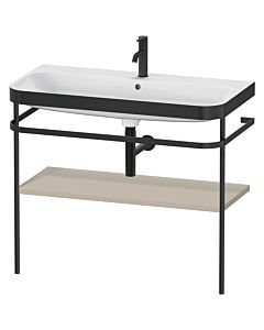 Duravit Happy D.2 Plus combinaison lavabo sur meuble HP4738O6060 97,5 x 49 cm, trou pour robinetterie 2000 , finition taupe satiné, avec console en métal