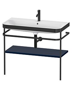 Duravit Happy D.2 Plus Möbelwaschtisch-Kombination HP4738O9898 97,5 x 49 cm, 1 Hahnloch, nachtblau seidenmatt, mit Metallkonsole