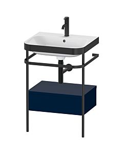 Duravit Happy D.2 Plus furniture washbasin combination HP4740O9898 57.5 x 49 cm, 2000 tap hole, midnight blue satin finish, with metal console